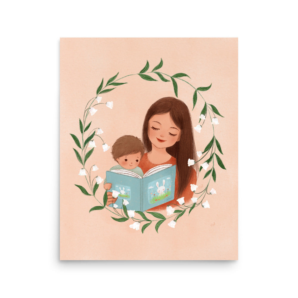 Story Time, Mother's love Series, Giclée Art Print