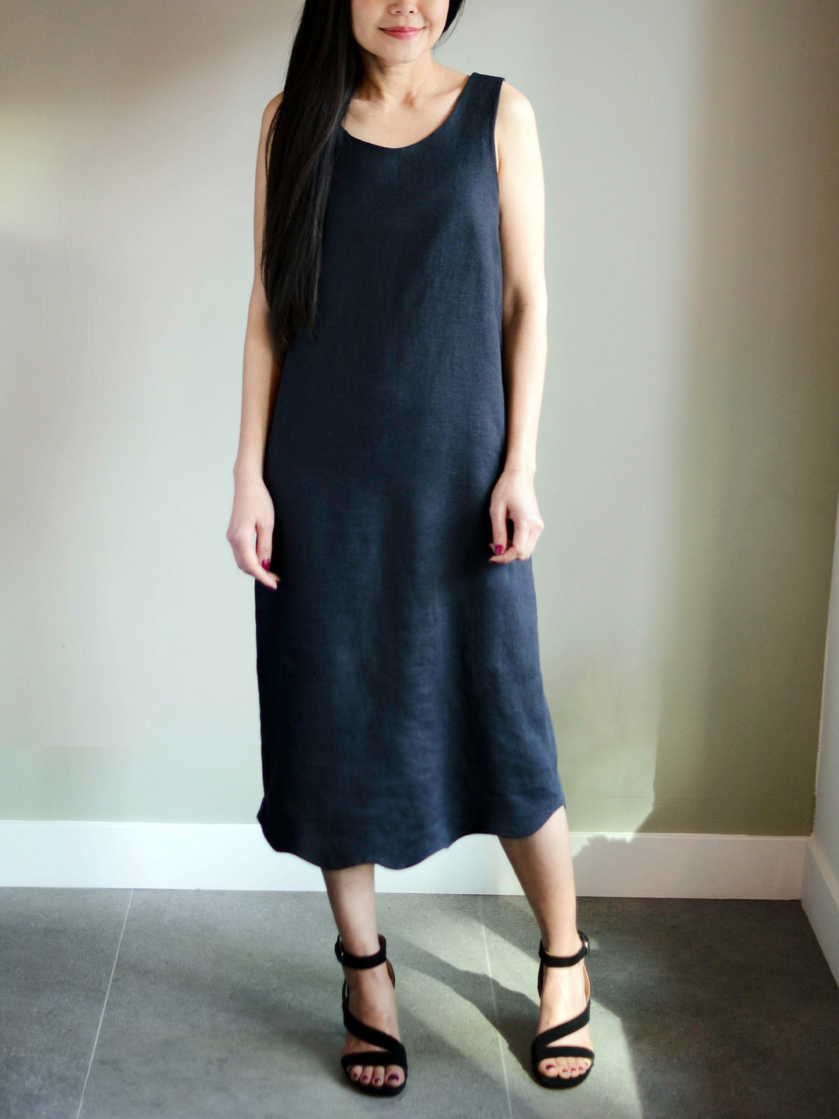 Reversible Midi Linen Dress