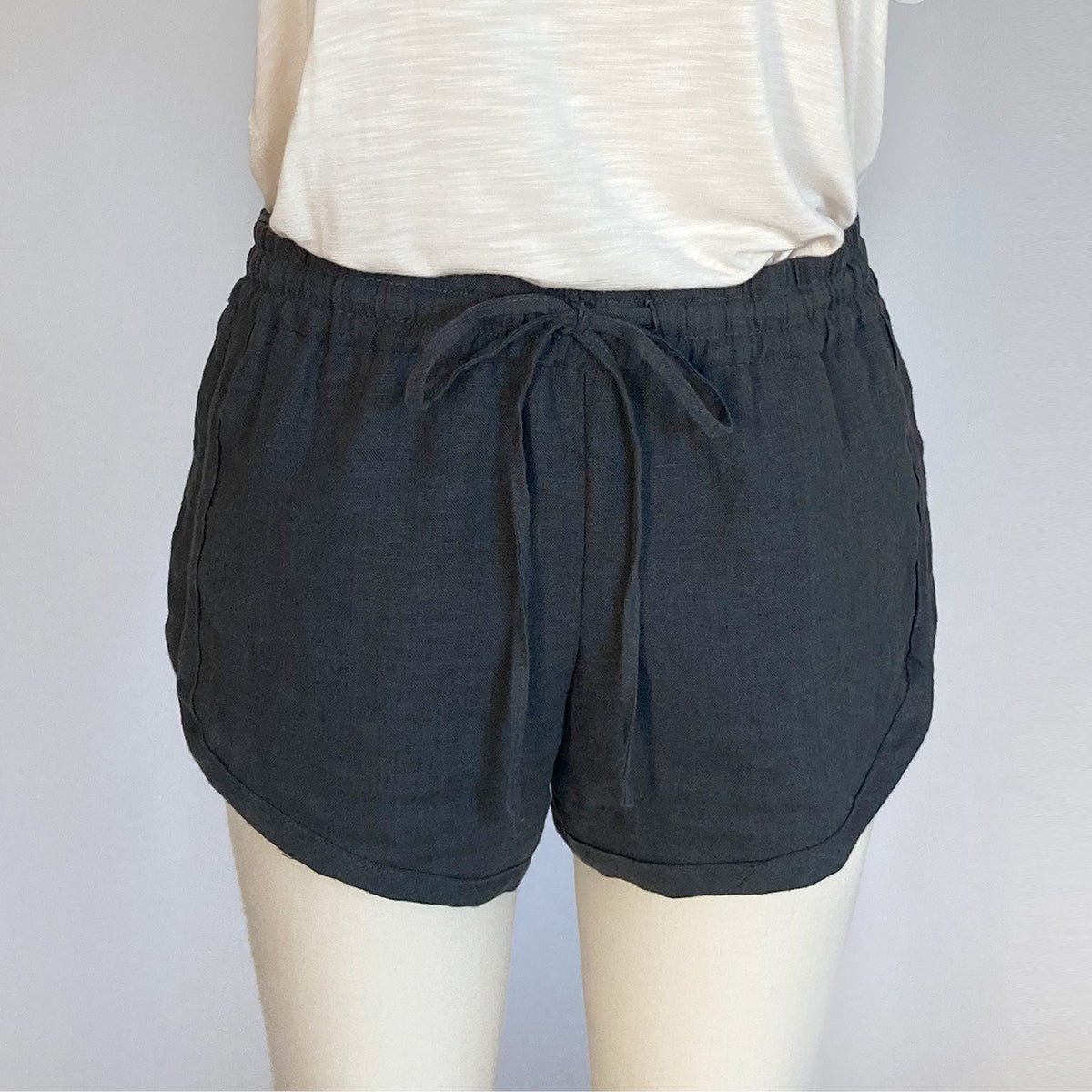 Linen Jogger Shorts