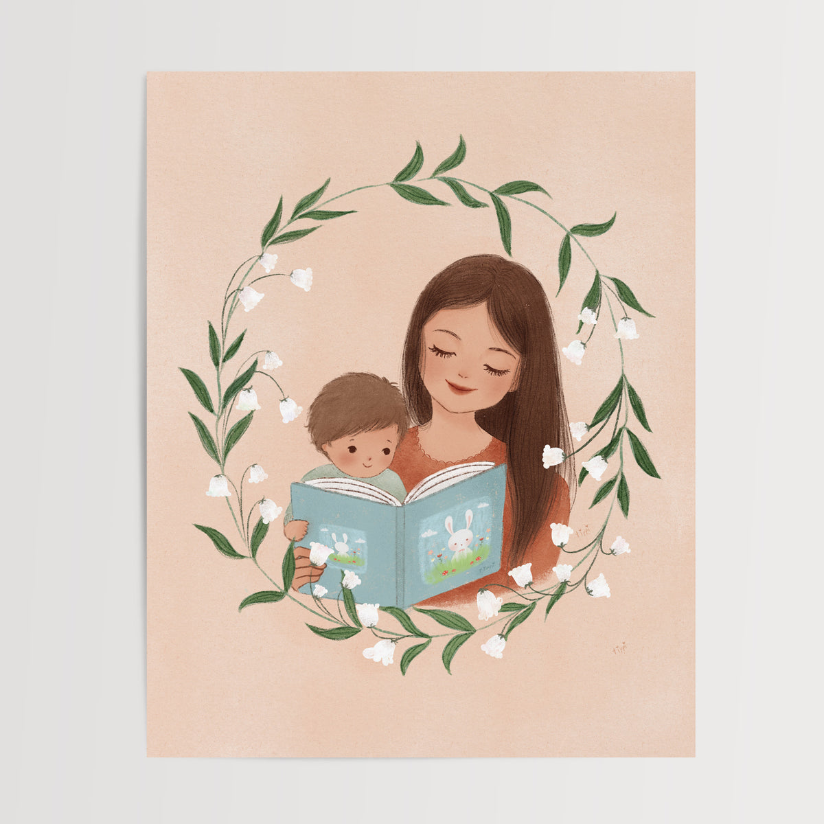 Story Time, Mother's love Series, Giclée Art Print